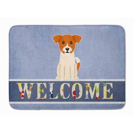 Carolines Treasures Jack Russell Terrier Welcome Machine Washable Memory Foam Mat BB5689RUG